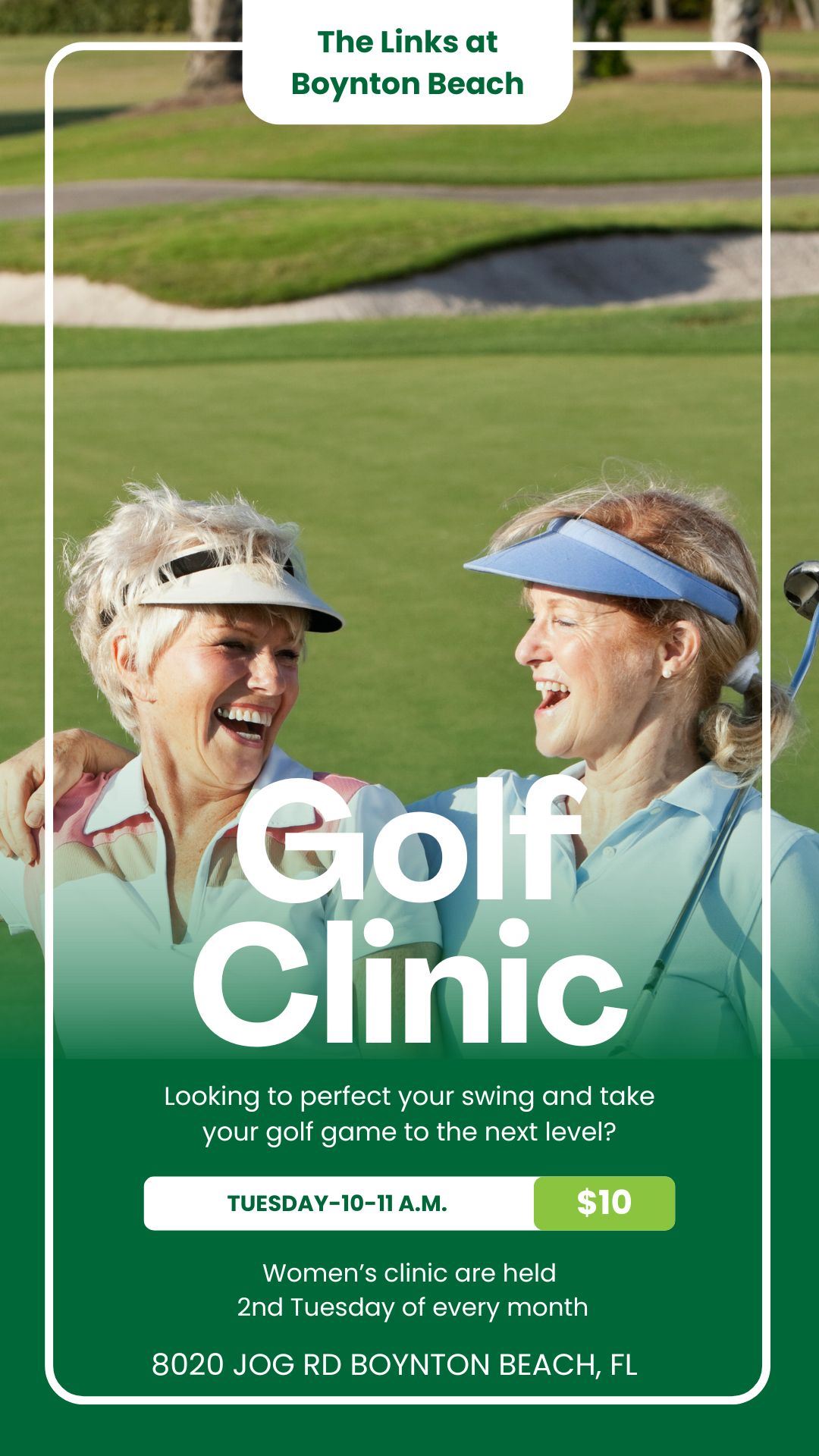 The Links Golf Lesson Instagram Story