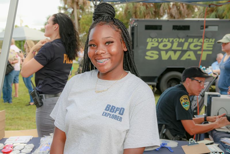 Girl Taking Part in the Police Explorers Program