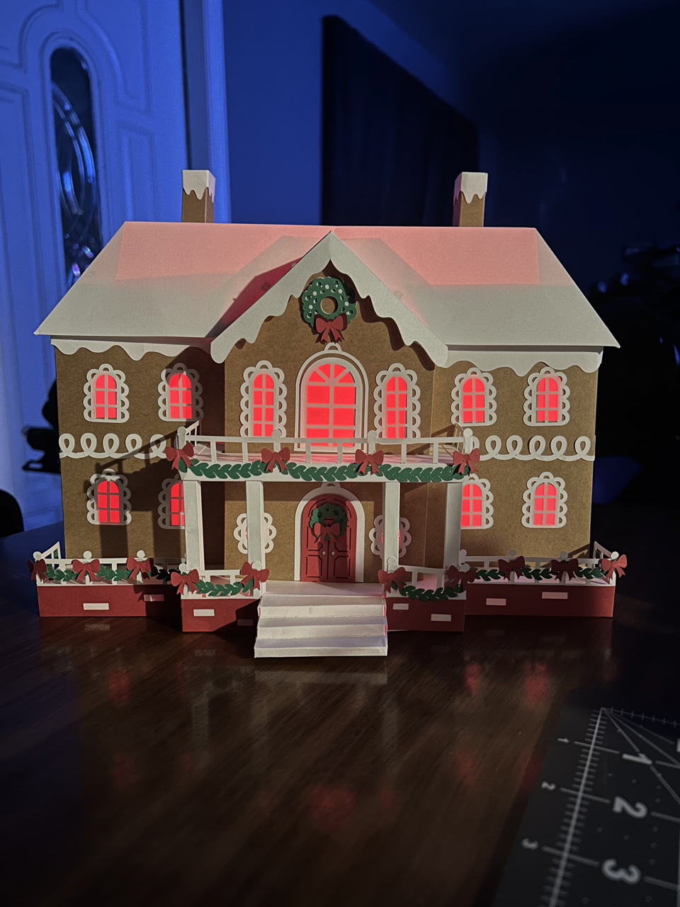 holiday house_creative edge studio _ a handmade brown house made out of cardstock paper