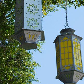 Three Lanterns Art Piece