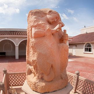 Man with Chisel Art Piece