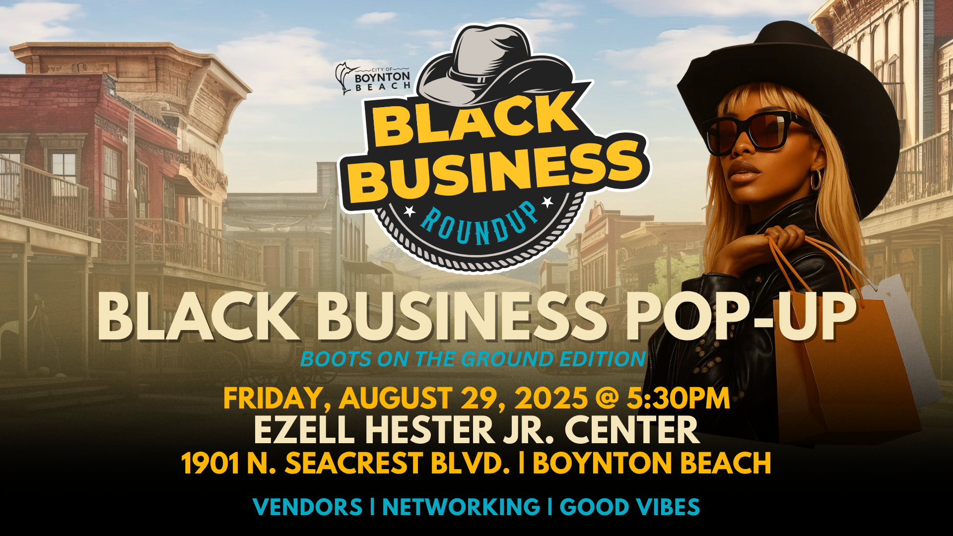 Black Business Pop Up  (Letter) (4 x 6 in) (Presentation)