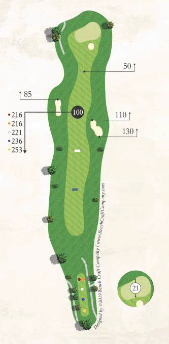 Championship Course, Map Of Hole 13